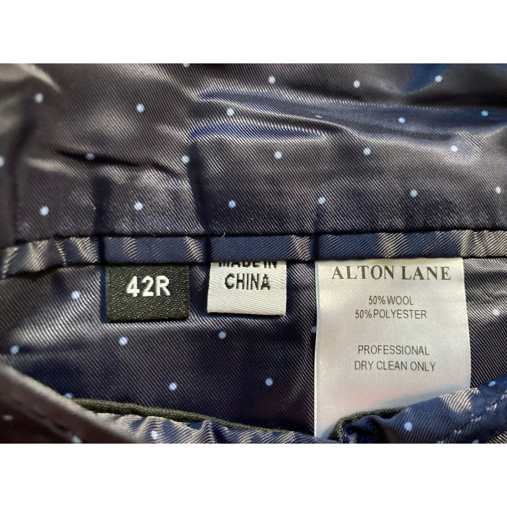 Alton Lane Men's Suit Jacket Tailored Fit Notch Lapel Collared Sz 42R Black NWT - Picture 7 of 8